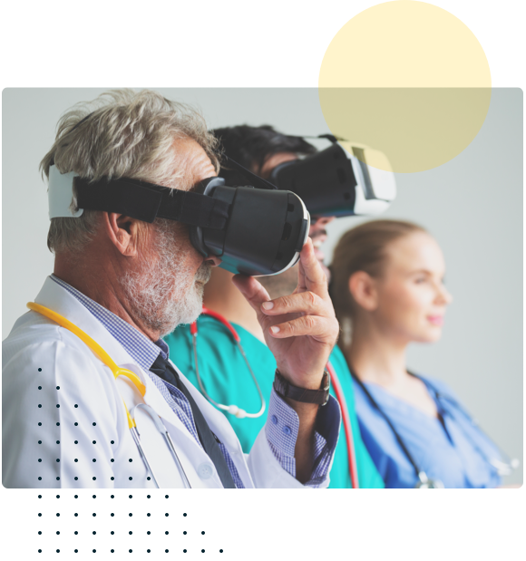 Doctor using Virtual Reality - HealthStream Team Leader VR